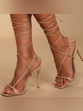 SCHUTZ Vikki Lace-Up Stiletto Sandals